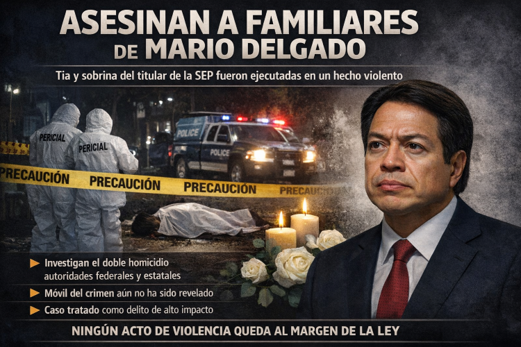 Confirman asesinato de familiares de Mario Delgado