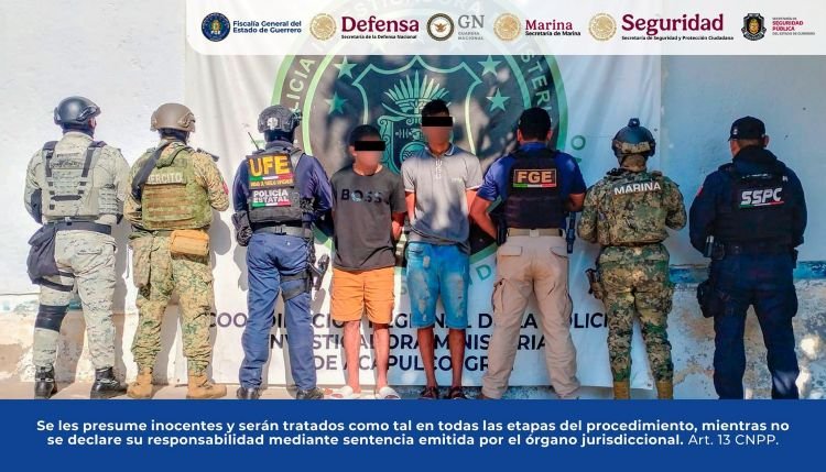 Detienen a dos presuntos responsables del homicidio de un comerciante en Acapulco