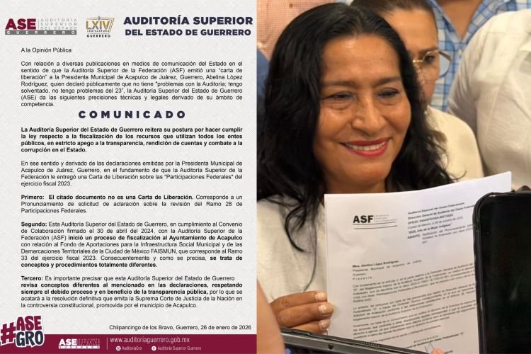❓¿Mintió Abelina? ASE aclara que no existe carta de liberación para Acapulco