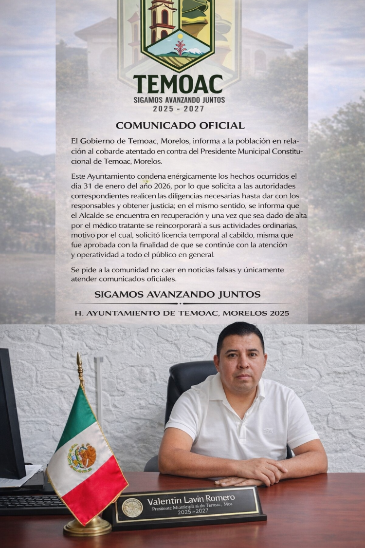 Alcalde de Temoac solicita licencia temporal tras atentado en su contra