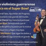 Joven violinista guerrerense destaca en el Super Bowl