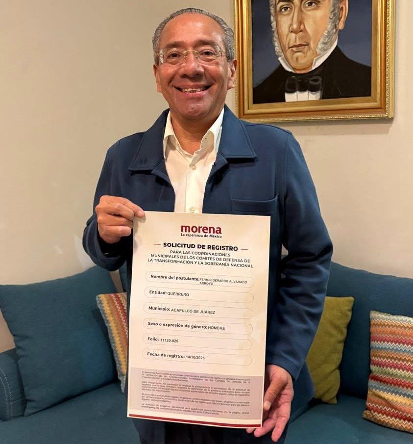 Fermin alvarado se registra en morena para cordinar Acapulco