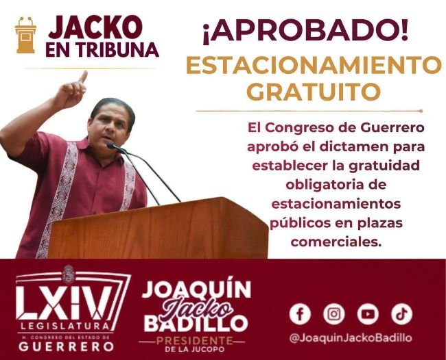 APRUEBAN PROPUESTA DE JACKO BADILLO, ¡ESTACIONAMIENTO GRATUITO!